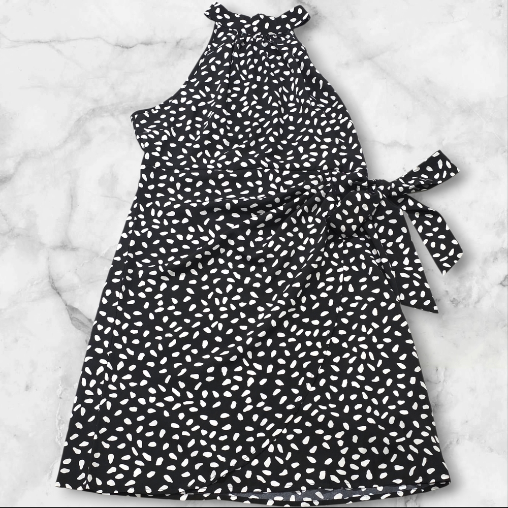NWT SHEIN Black and White Sleeveless Spring Summer Dress Size Large (L) C32
